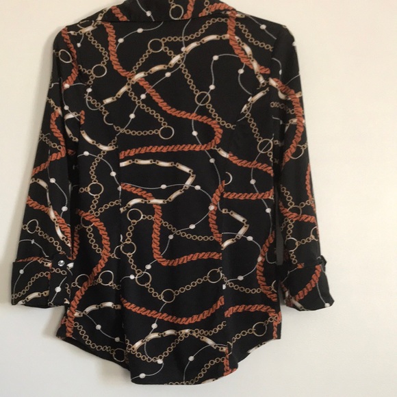 INC button down blouse size S  fits M - Picture 2 of 6